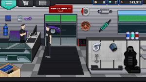 pixel car racer parts shop